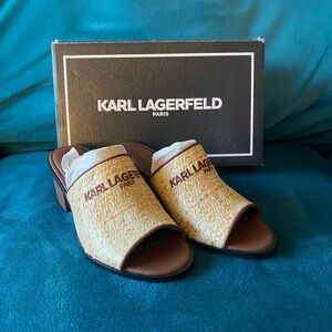 KARL LAGERFELD Paris Women's Everyday Harford Sandal Mule Wedge